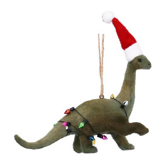Faux Fur Dinosaur, Diplodocus with Hat 15cm *ETA Nov